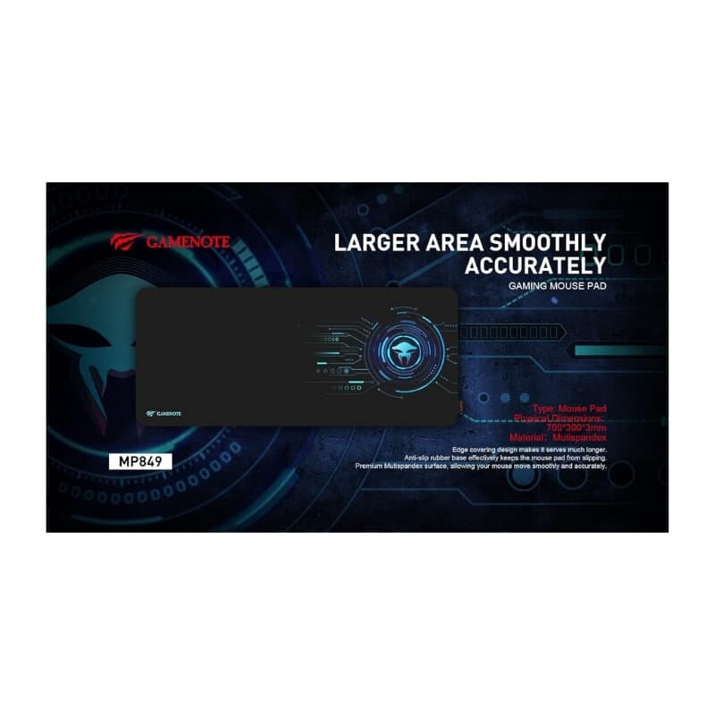 Havit MP849 Mousepad 700*300*3mm (Black+Blue) — photo 4