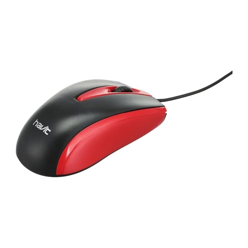 Havit Wired Mouse (Black and Red) — photo 2