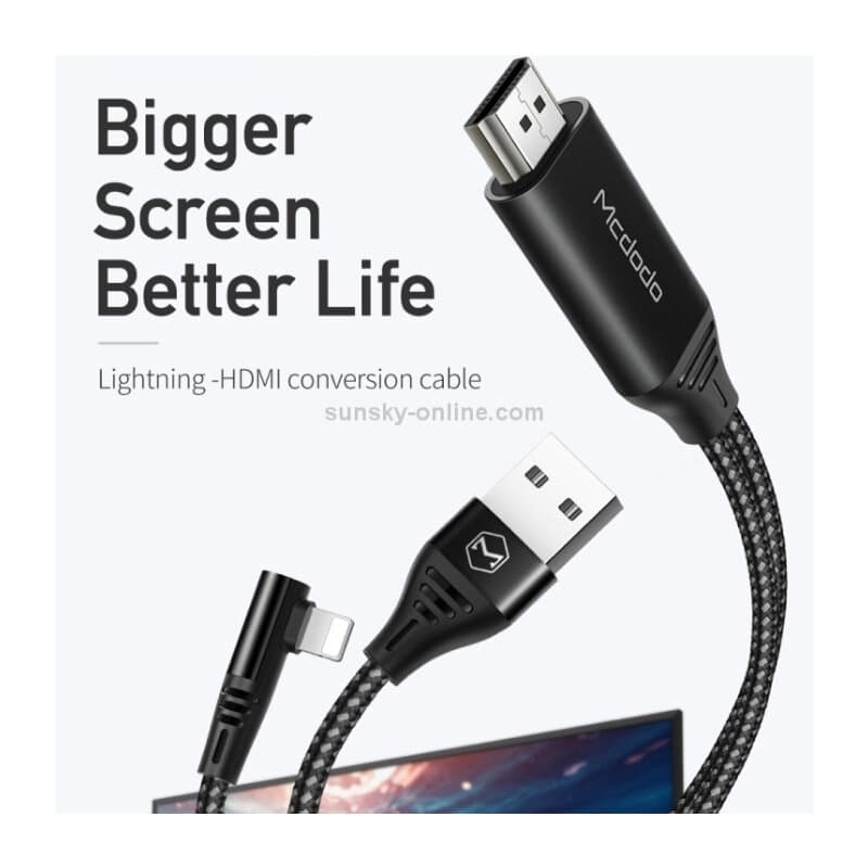 Mcdodo Lightning to HDMI Cable Plug & Play (Black) 2