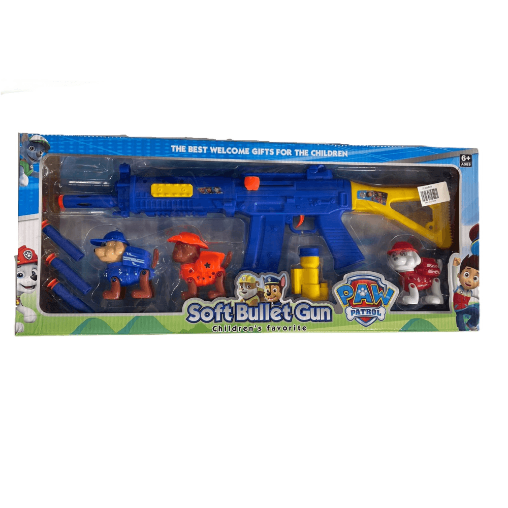 Paw Patrol Soft Bullet Gun Playset - Blue