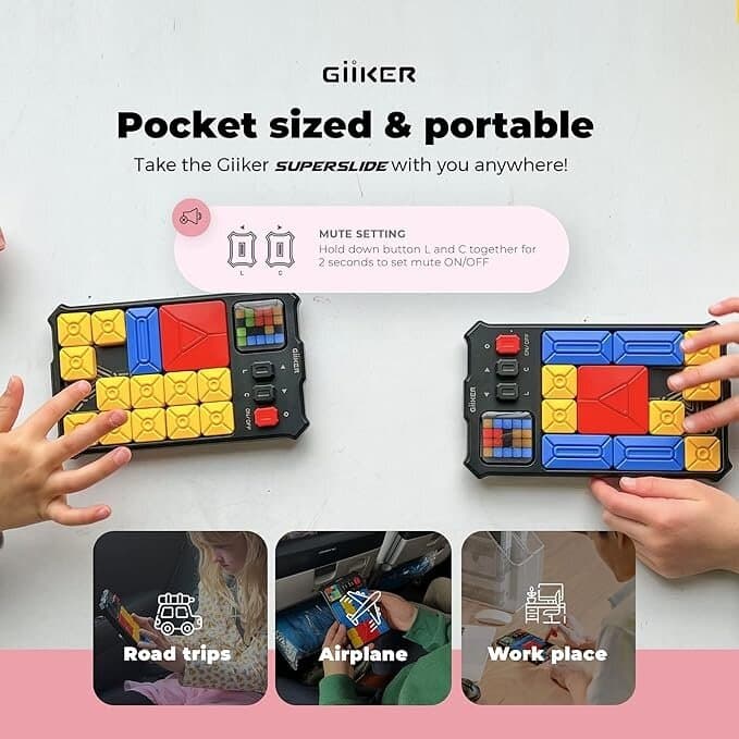 Giiker Super Slide Handheld Puzzle - Pink 2