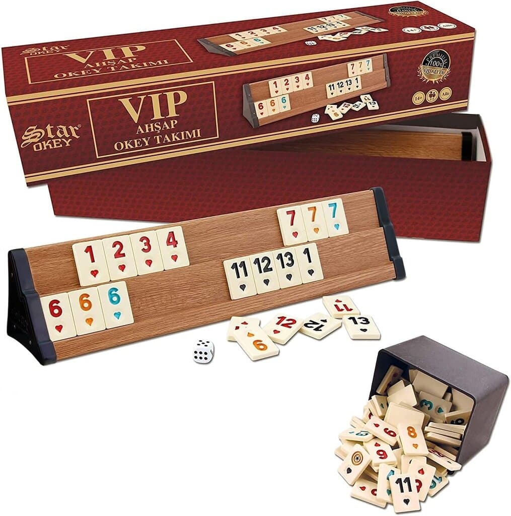 Star Okey Rummy Set VIP Wooden