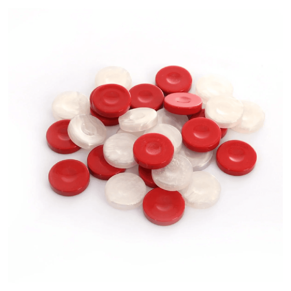 Star Chess Tiles Big - White & Red