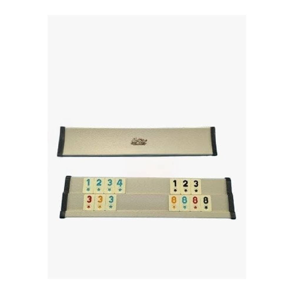 Star Okey Wooden Curved Rummy Set - Light Beige