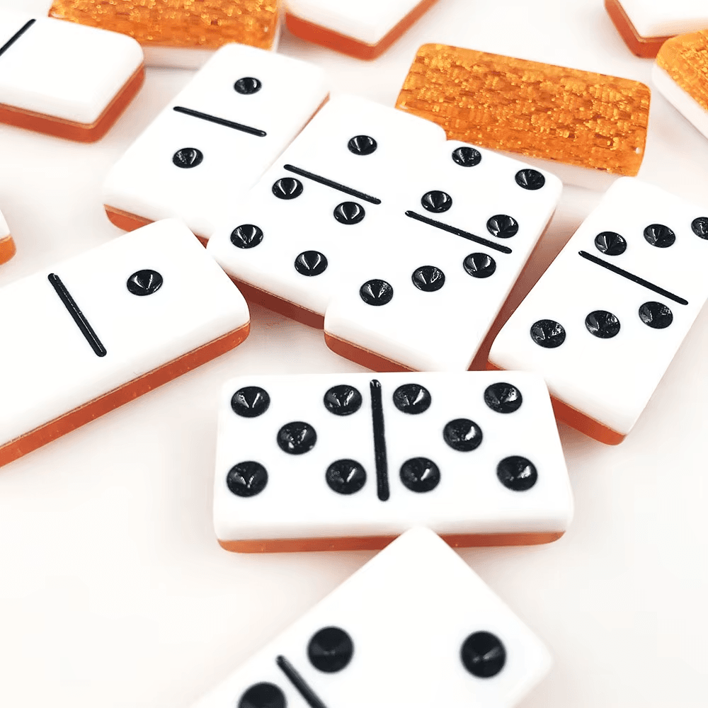 Dominoes Set of 28 - Yellow