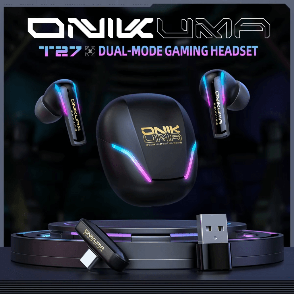 ONIKUMA T27 Dual-Mode Wireless Earbuds 6