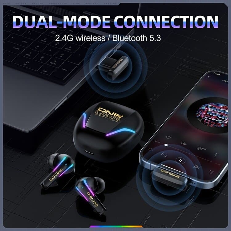 ONIKUMA T27 Dual-Mode Wireless Earbuds 4