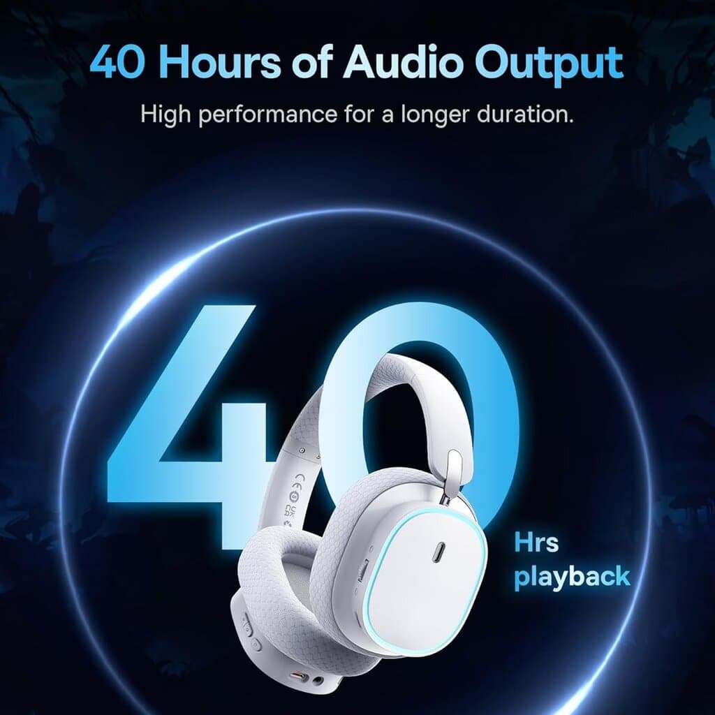 Baseus AeQur GH02 Wireless Gaming Headset - Moon White 2