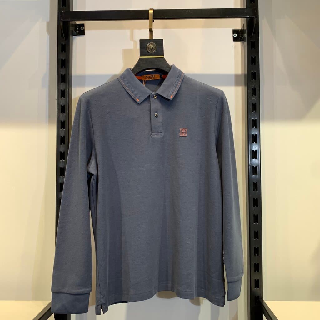 HERMES Men's Cotton Shirt - Blue (L)