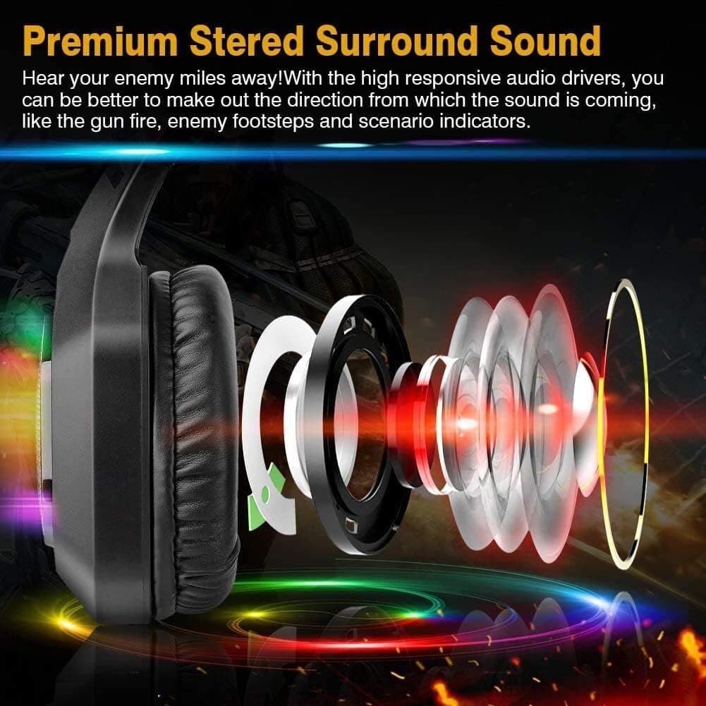 ONIKUMA K10 Wired Gaming Headset - Black 6