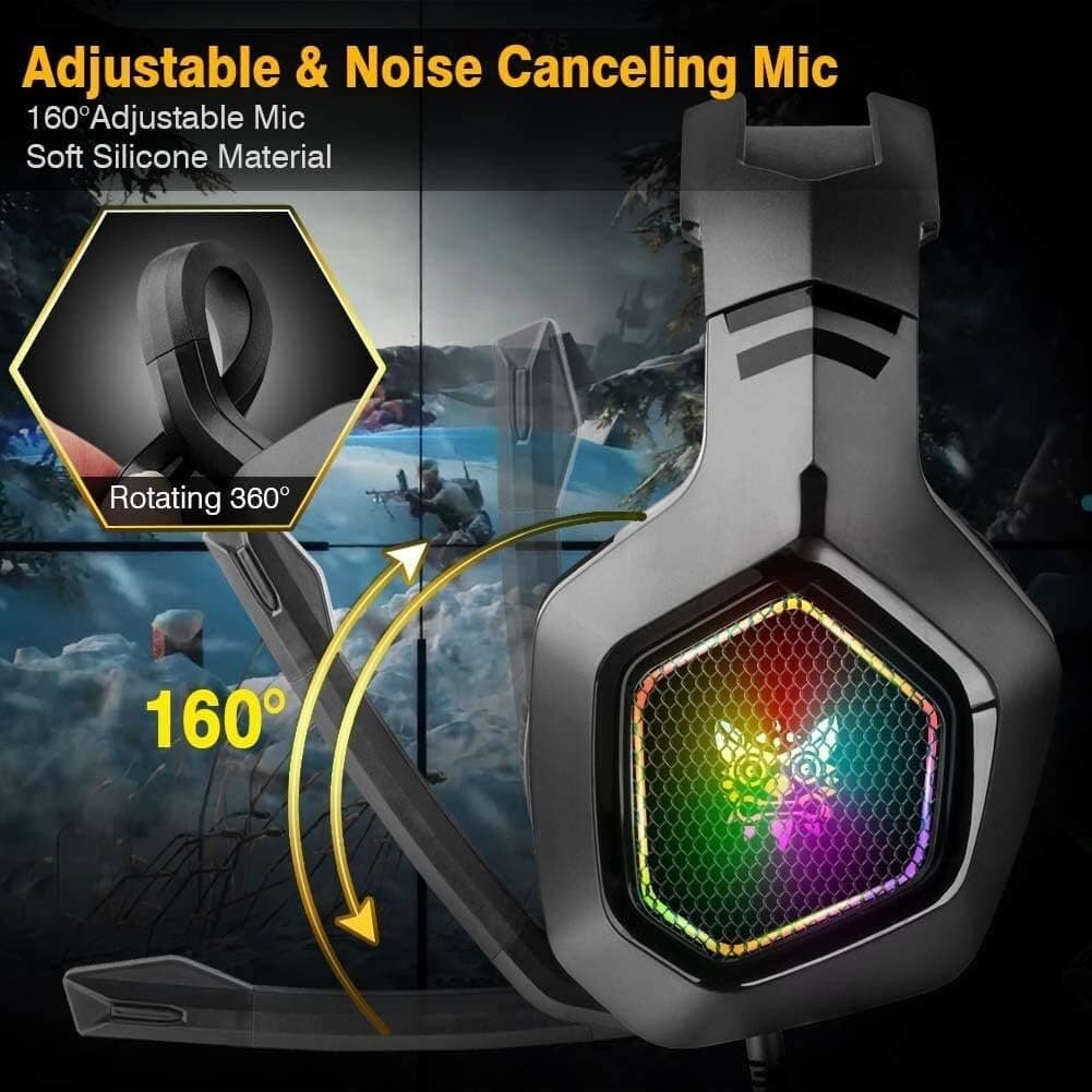 ONIKUMA K10 Wired Gaming Headset - Black 3