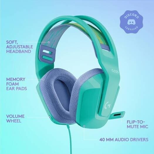 Logitech G335 Wired PC Gaming Headset - Mint 3