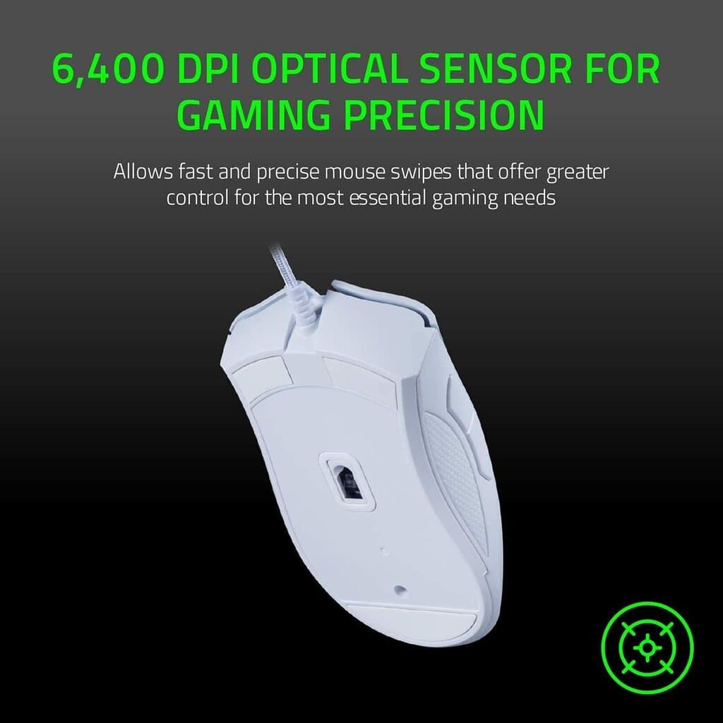 Razer Deathadder Essential Gaming Mouse - White 2