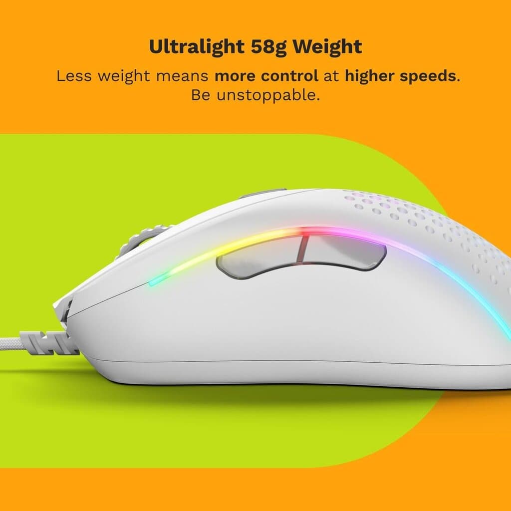 Glorious Model D2 Wired Mouse, 58G - White 4