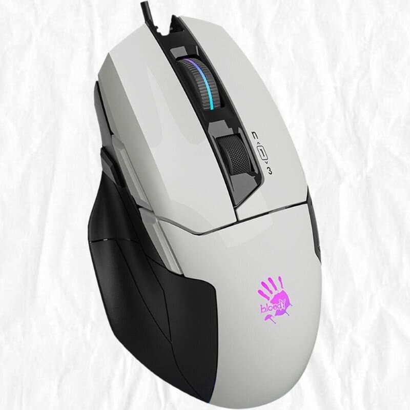 Bloody W70 Max Gaming Mouse - White 2