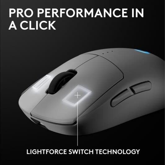 Logitech Pro 2 Lightspeed RGB Wireless Gaming Mouse - White 3