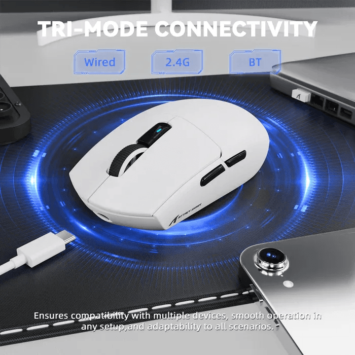 Attack Shark G3 Pro Wireless Gaming Mouse - White 3