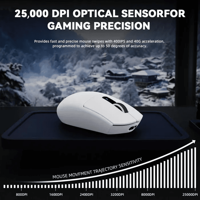Attack Shark G3 Pro Wireless Gaming Mouse - White 7