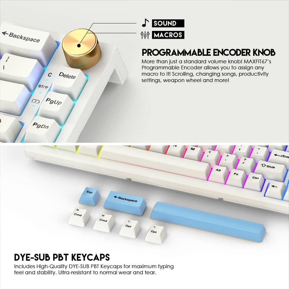 Fantech MAXFIT67 RGB MK858 Yellow Switch 2