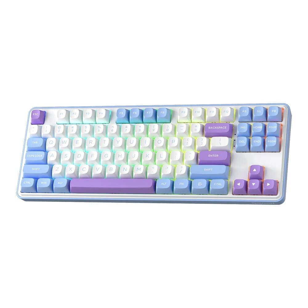 Redragon Star Blade Pro K707WBP Mechanical Keyboard - White & Purple
