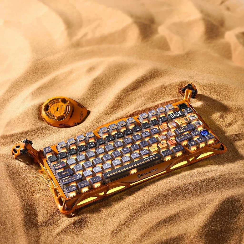 GravaStar Mercury K1 Pro Wireless Gaming Keyboard - Yellow 6