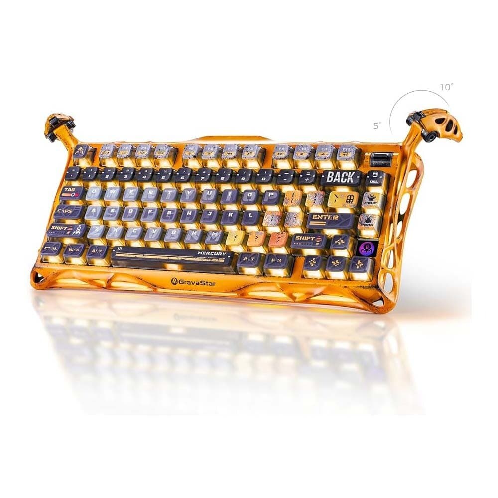GravaStar Mercury K1 Pro Wireless Gaming Keyboard - Yellow