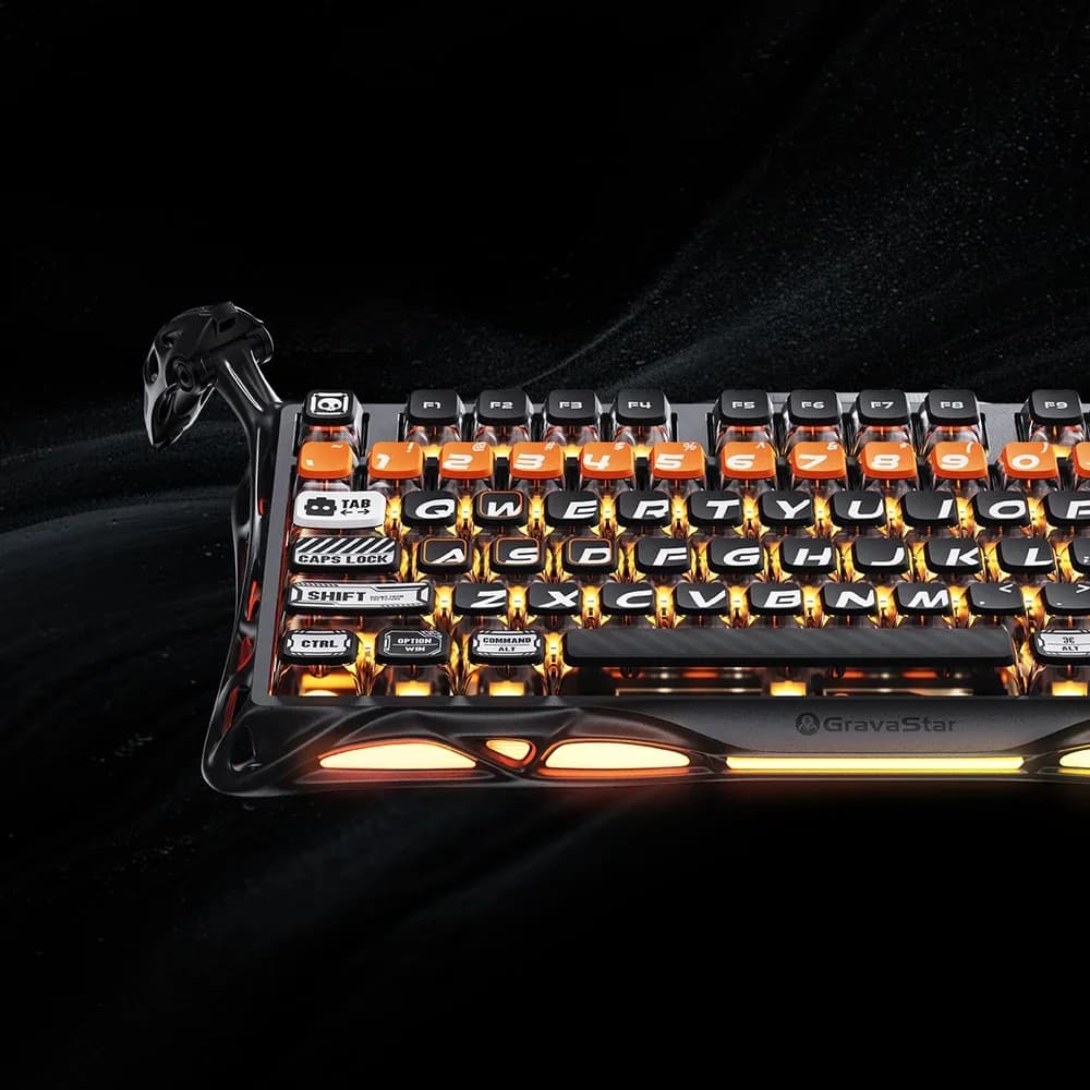 GravaStar Mercury K1 PRO Cyberflare Gaming Keyboard - Black 5