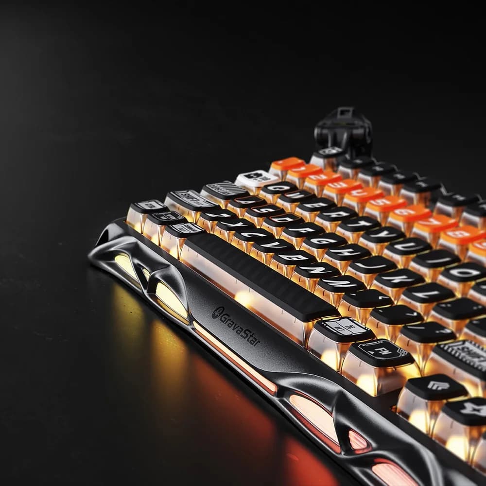 GravaStar Mercury K1 PRO Cyberflare Gaming Keyboard - Black 7