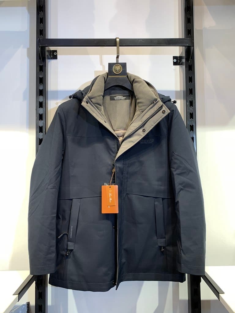 Loro Piana Men's 2 Piece Hooded Tracksuit - Navy Blue (175)