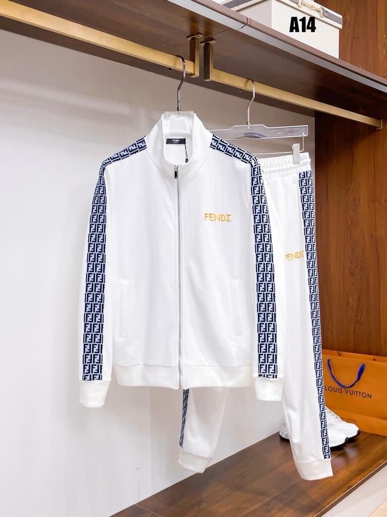 FENDI Men's Cotton Pajama Set - White (L)