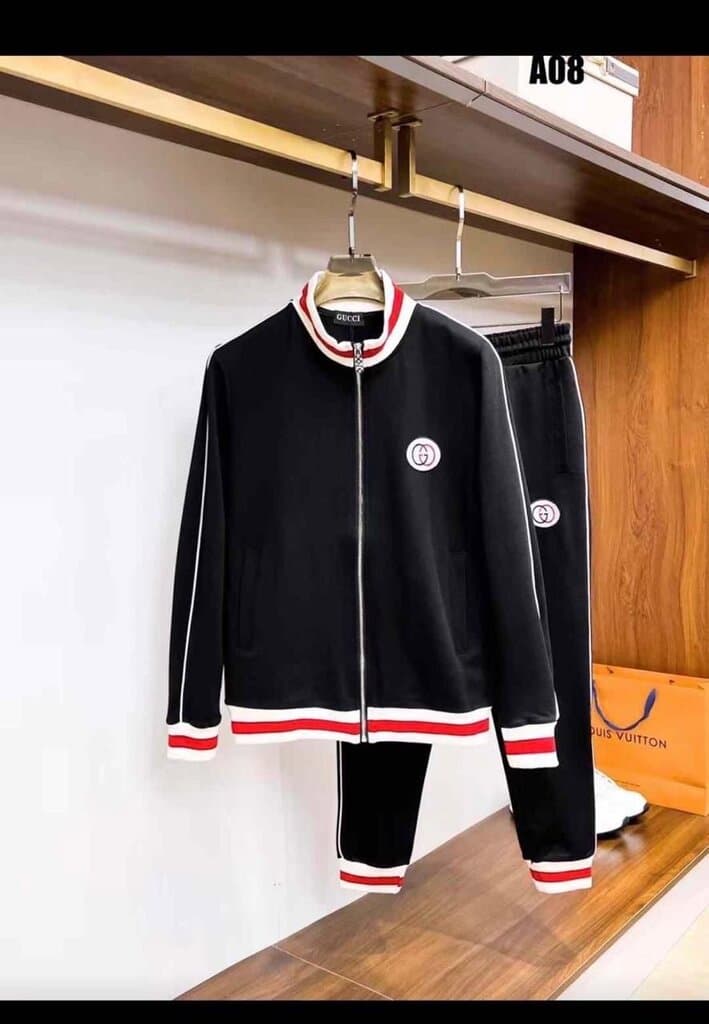 GUCCI Men's Pajama Set - Cotton Black (L)