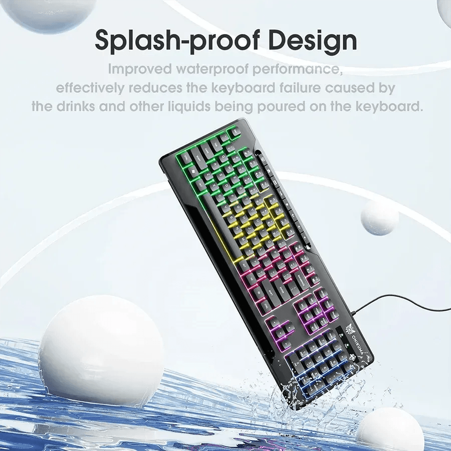 ONIKUMA G32 Wired Gaming Keyboard - Black 4