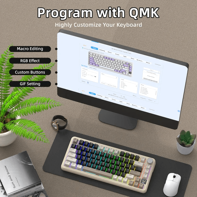 ATTACK SHARK X85 PRO Tri-mode Gasket Mechanical Keyboard - Cheese 6