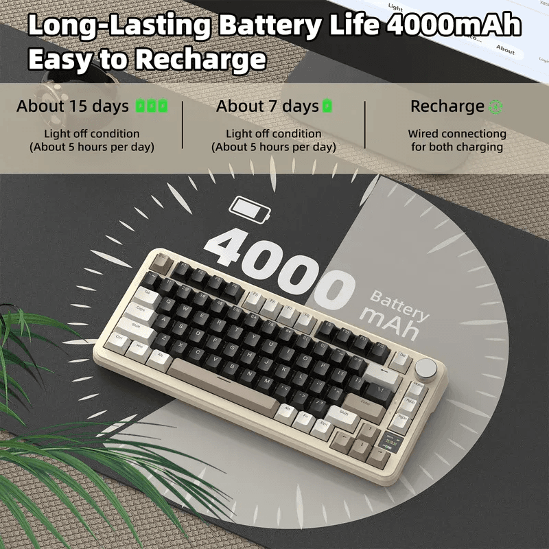ATTACK SHARK X85 PRO Tri-mode Gasket Mechanical Keyboard - Cheese 8