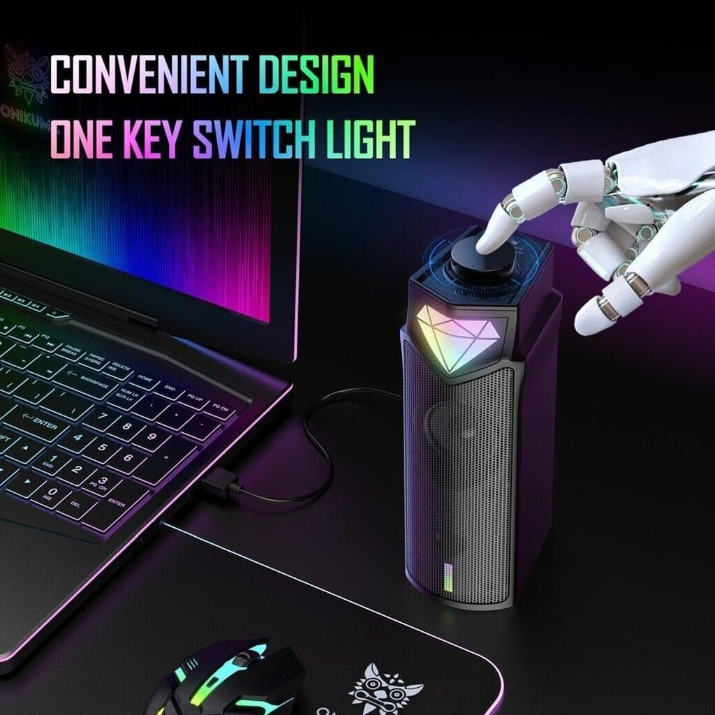 ONIKUMA L1 Wired & Bluetooth Gaming Soundbar 3
