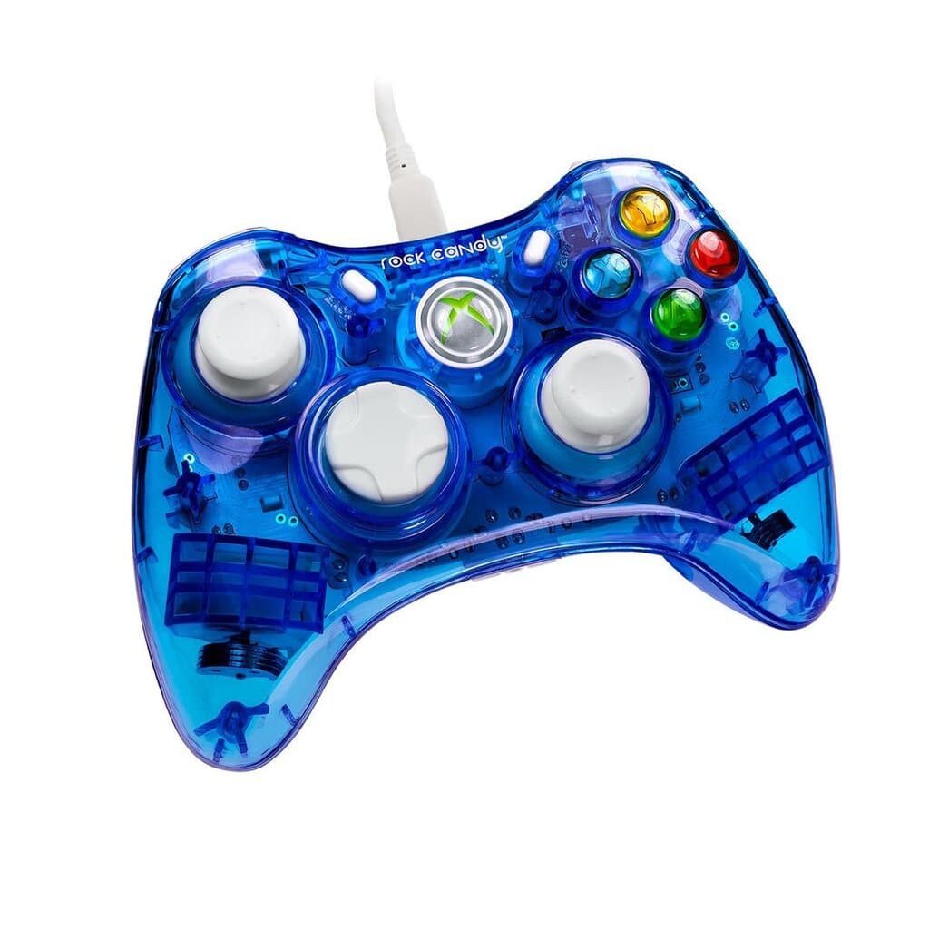 Microsoft Xbox 360 Wired Controller - Transparent Blue