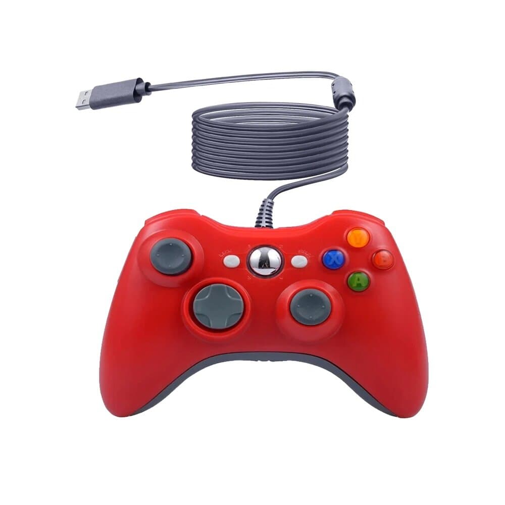 Microsoft XBOX 360 Wired Controller - Red Silver