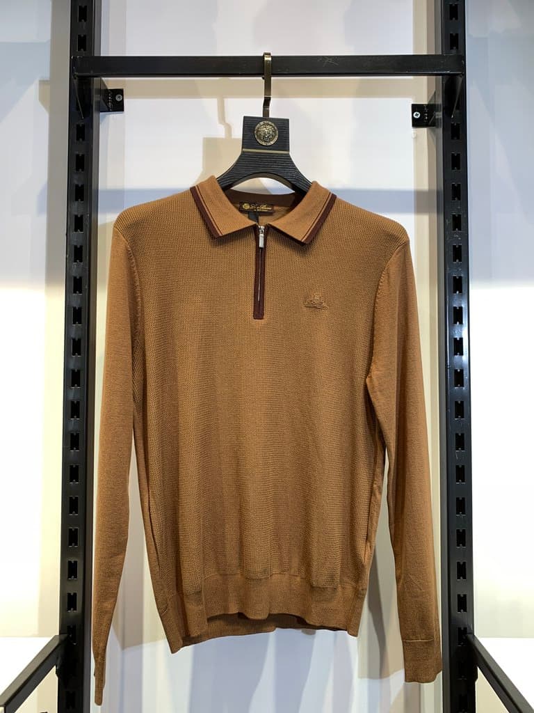 Loro Piana Men's Tricot T-Shirt - Brown (L)