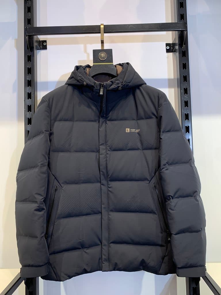 ZEGNA Men's Goose Down Vest - Navy Blue (175)