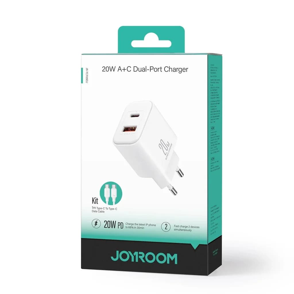 Joyroom JR‑TCF05EU 20W Fast Charger with C to C Cable 2