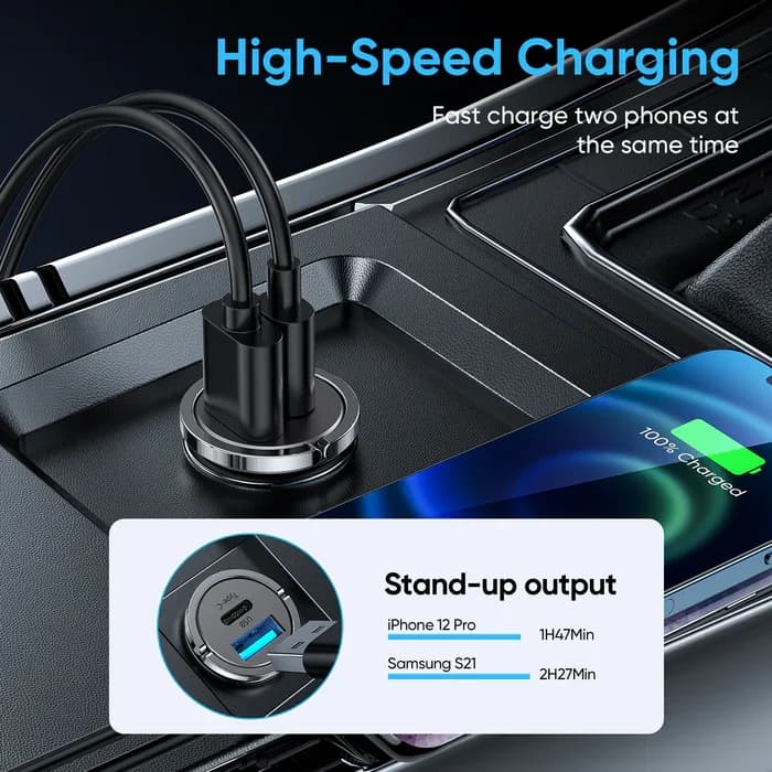 JoyRoom C-A35 45W 2-Port Fast Car Charger — photo 3