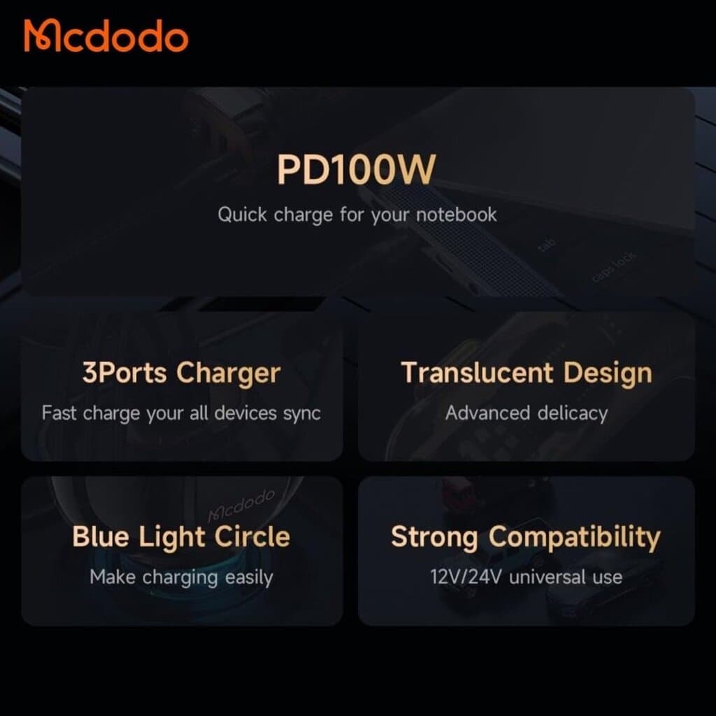 Mcdodo CC-2310 100W Fast Car Charger — photo 6