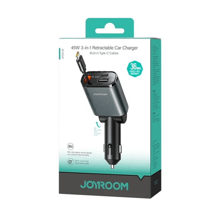 Joyroom Car Charger 45W 3-in-1 Fast 3