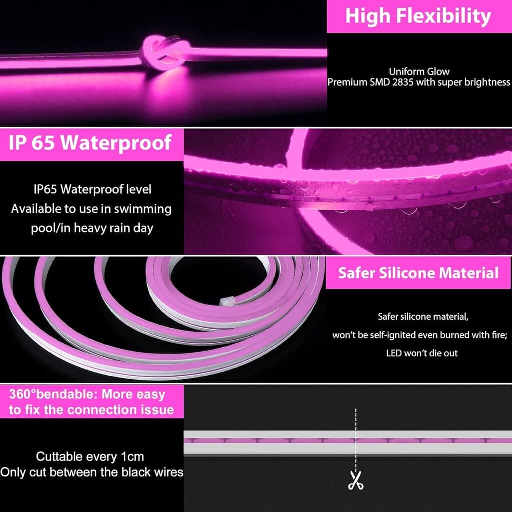 Neon Flexible Strip Light - Pink 2