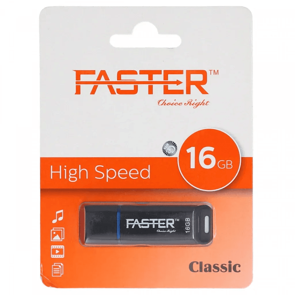 FASTER Classic 2.0 16GB USB Flash Drive