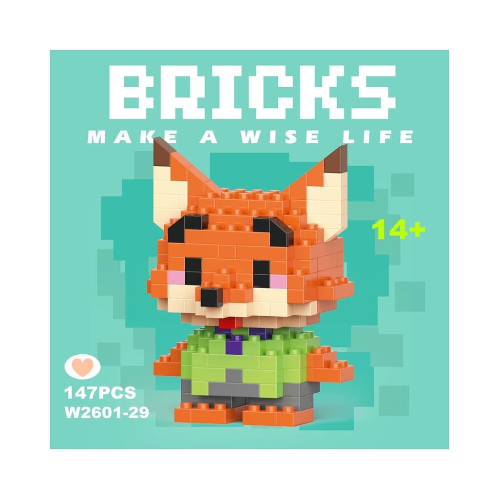 Nano Block Cartoon DIY Mini Building Bricks Toy (Nick Wilde)