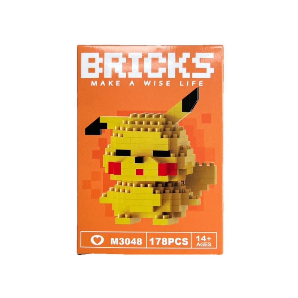 Nano Block Cartoon DIY Mini Building Bricks Toy (Pikachu)