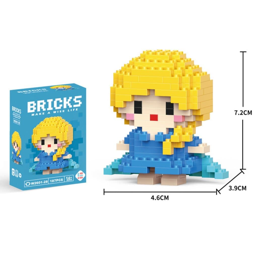 Nano Block Cartoon DIY Mini Building Bricks Toy (Elsa from Disney's Frozen)