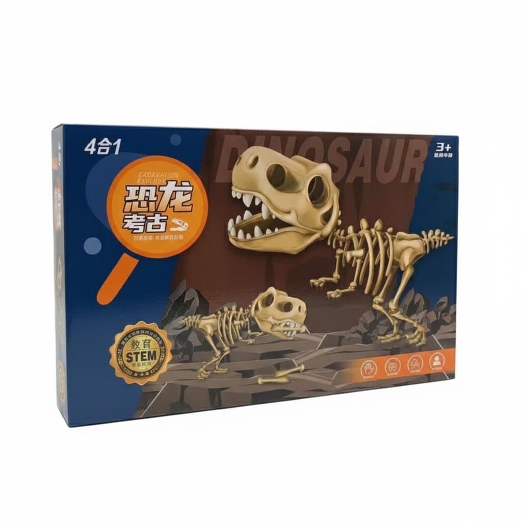 4 in 1 Dinosaur Excavation & Skeleton Assembly Kit