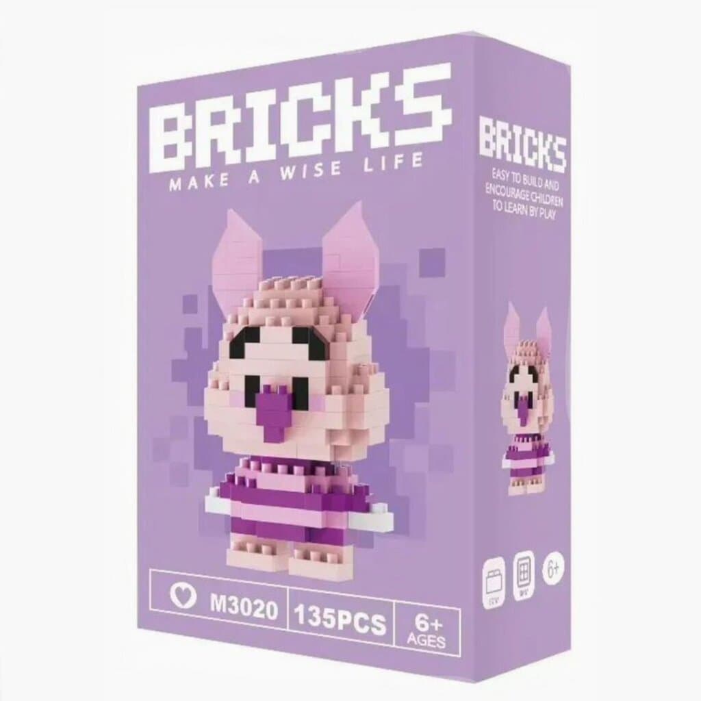 Nano Block Cartoon DIY Mini Building Bricks Toy (Pink Pig)